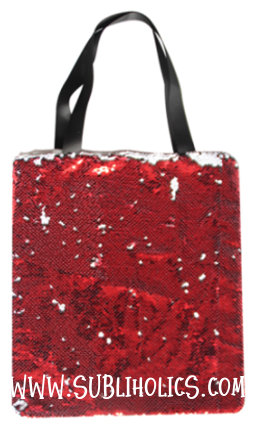 Sequined Tote Bags - Red