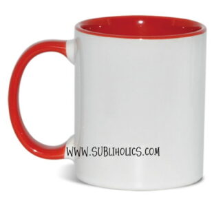 Coloured Handle & Interior Mugs 11 oz Red