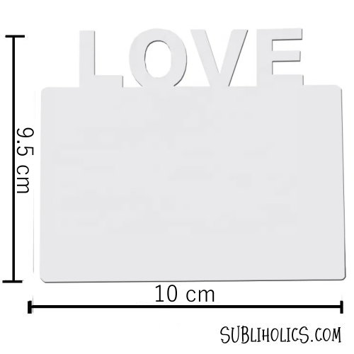 Die-cut Magnets Sublimation MDF - LOVE - Image 2