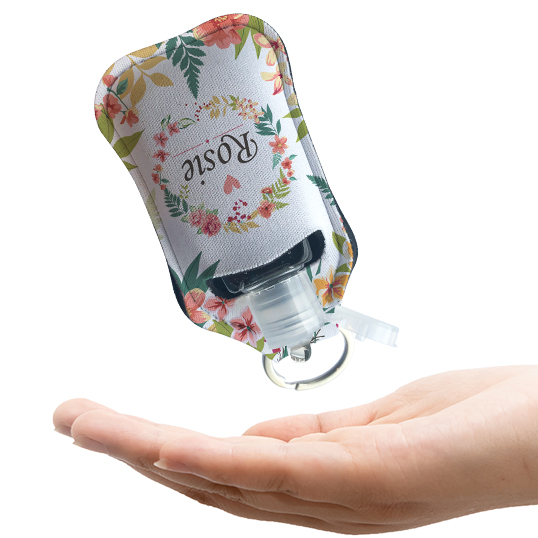 Hand Sanitizer Bottle Holder Sublimation Keychain Subliholics