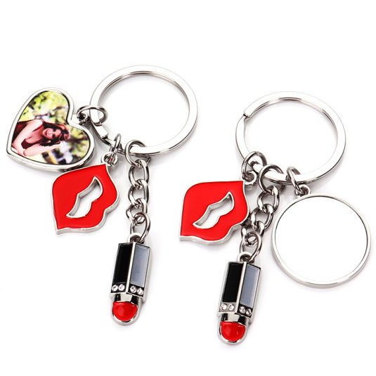 Metal Lipstick Key Chain for Sublimation - 2 Styles
