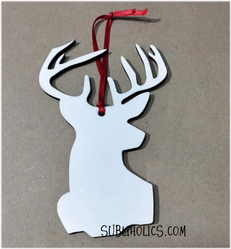 MDF Sublimation Ornament Double Sided Deer Subliholics