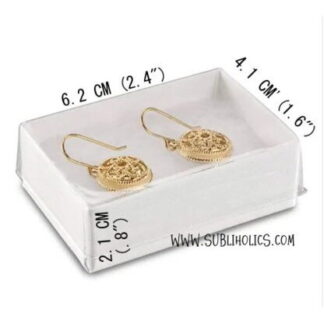 Clear Top Jewelry Boxes, White Gloss - 6.2 CM x 4.1 CM X 2.1 CM
