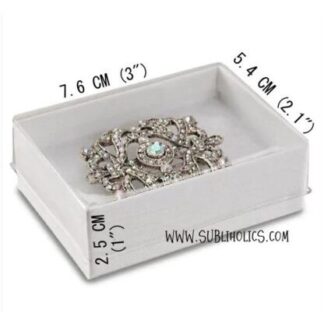 Clear Top Jewelry Boxes, White Gloss - 7.6 CM x 5.4 CM x 2.5 CM