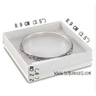 Clear Top Jewelry Boxes, White Gloss - 8.9 CM x 8.9 CM x 2.2 CM
