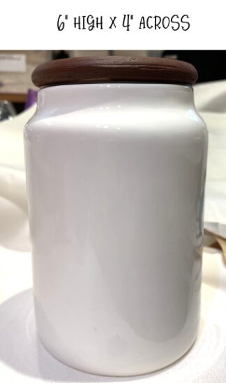 Ceramic Canister Cookie Jar For Sublimation 4 X 6 Subliholics