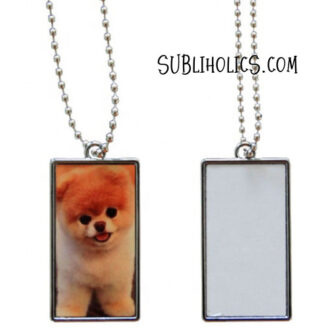 Dog Tag Necklace #2 - Double Sided Rectangle