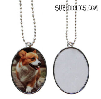 Dog Tag Necklace #6 - Double Sided Oval