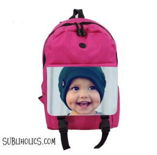 Backpack with Sublimation Flap - Black or Pink