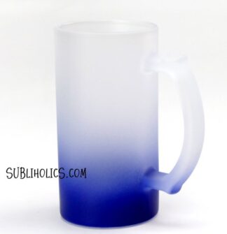 Beer Mugs - 16 oz Frosted Colour Gradient Sublimation Finish - Blue
