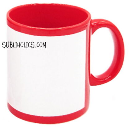 Red with White Sub Patch - 11 oz Sublimation Mugs
