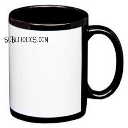 Black with White Sub Patch - 11 oz Sublimation Mugs