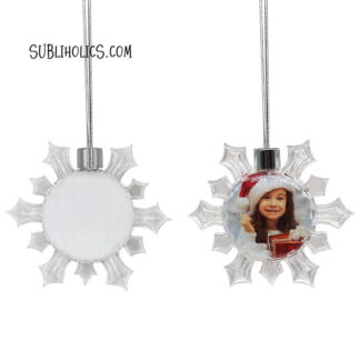 Christmas Sublimation Ornament - Hollow Acrylic Snowflake with Aluminum Insert