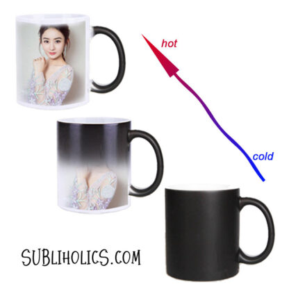 11 oz Sublimation Mug - Colour Change Magic Mug Black or Red