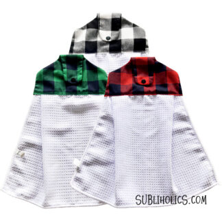 Dish Towels for Sublimation - Buffalo Plaid with White Waffle Weave