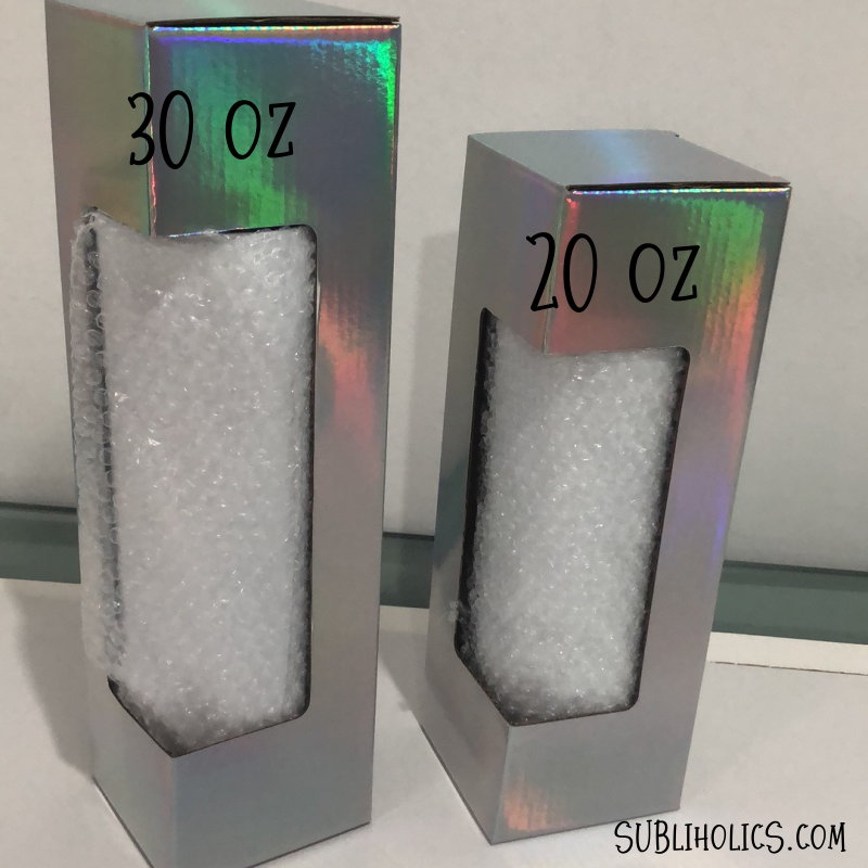Skinny Tumbler Holographic Gift Box - 20 oz or 30 oz