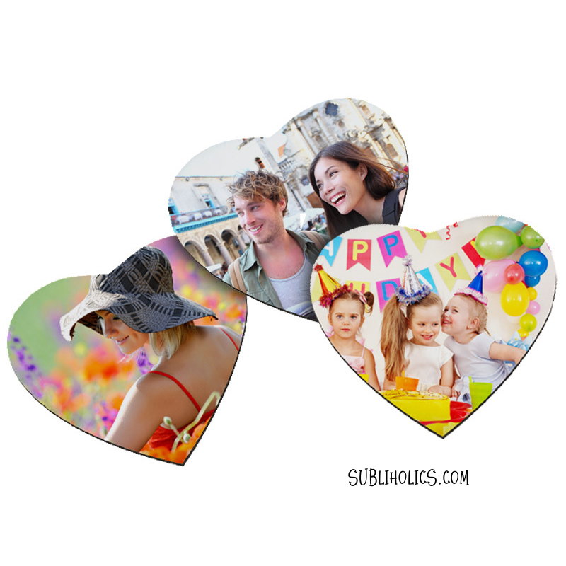 Mousepad for Sublimation - Heart Shaped