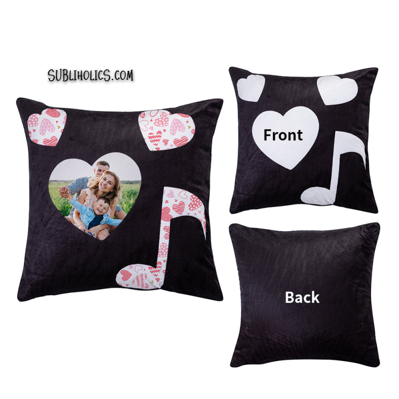 Pillow Cover for Sublimation - Plush Hearts & Notes