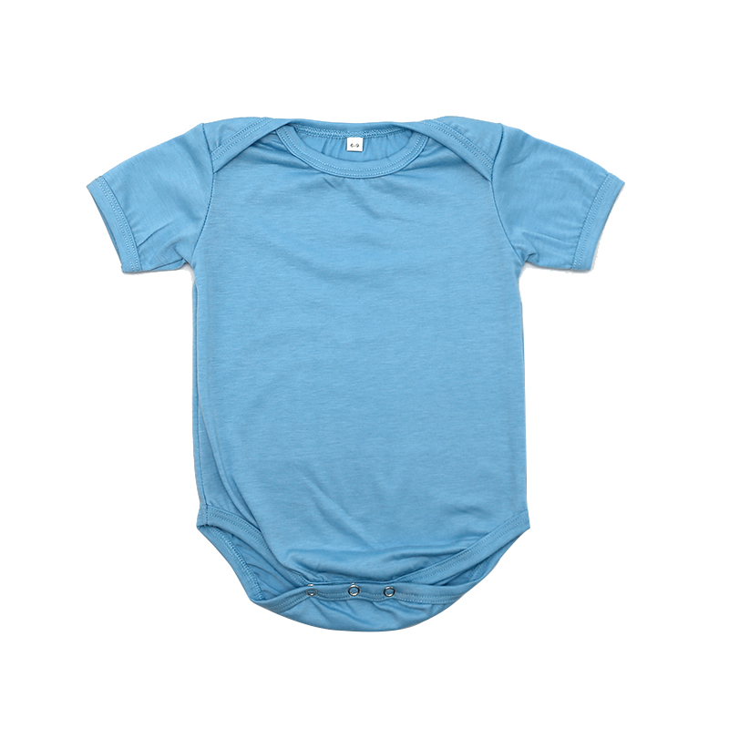 Babies Onesies 100 Polyester Short Sleeve Solid Colour 5 Colours