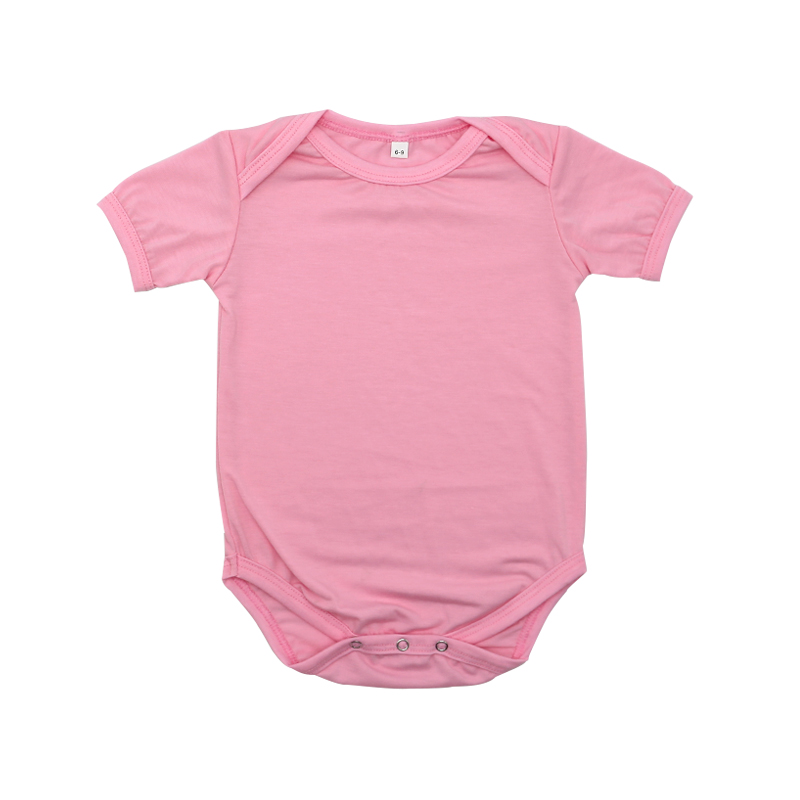 Babies Onesies 100 Polyester Short Sleeve Solid Colour 5 Colours