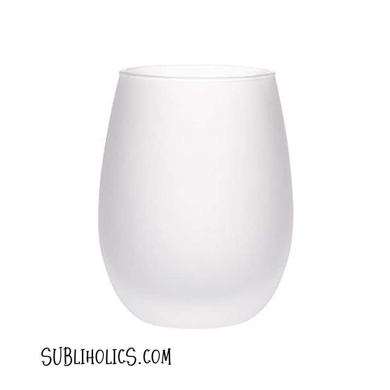 Wine - Frosted Stemless Glass for Sublimation