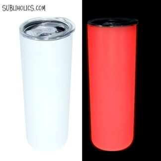 20 oz Straight Skinny Glow In The Dark Sublimation Tumblers Red