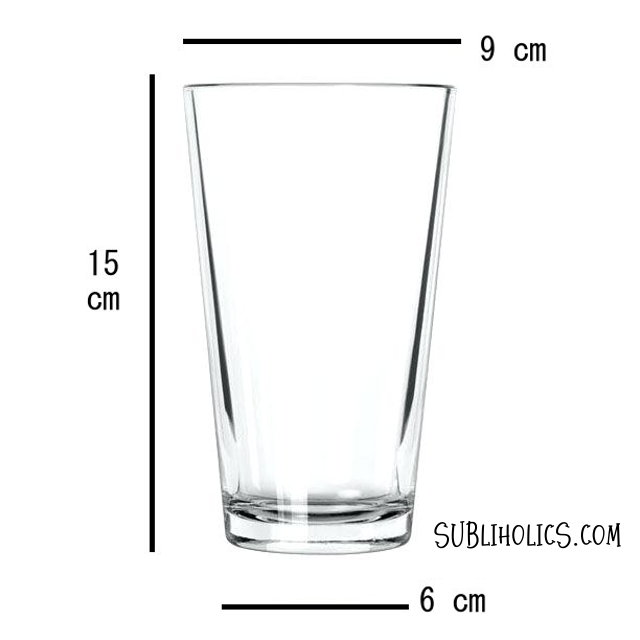 Pint Glass 16 Oz Clear With Sublimation Finish Subliholics