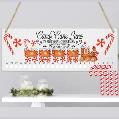 Candy Cane Countdown Advent Calendar for Sublimation