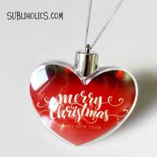 Acrylic Hollow Heart with Aluminum Insert Sublimation Ornament
