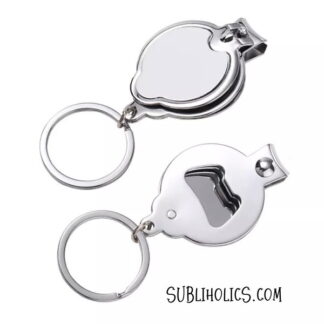 Nail Clipper / Bottle Opener Key Chain for Sublimation