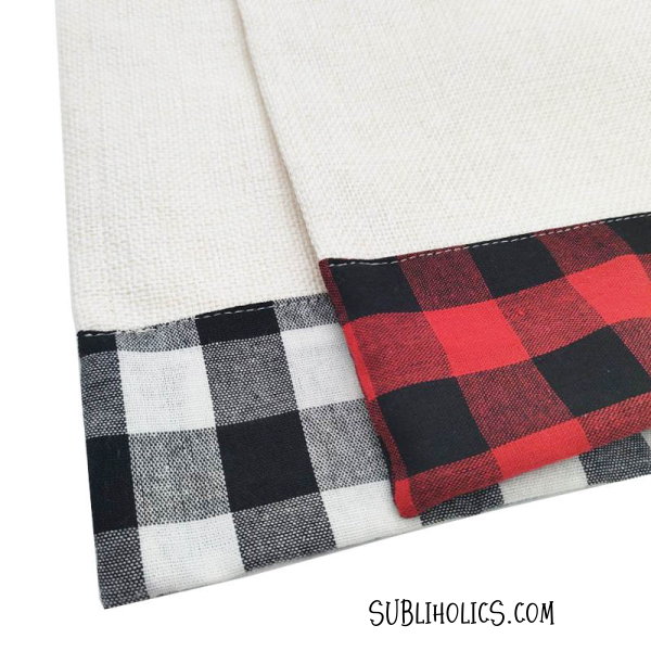 Table Runner for Sublimation - Red or Black Buffalo Plaid