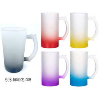 Beer Mug / Stein - 16 oz Frosted Ombre Gradient Sublimation Finish