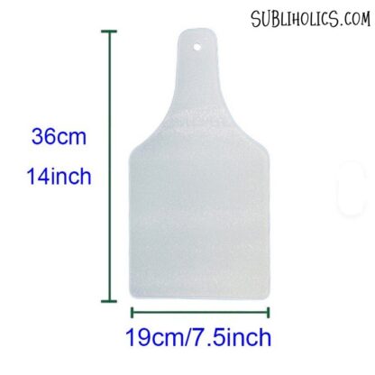 Glass Sublimation Cutting Board 7.5" x 14" Wine Bottle Shape - Textured Surface - Image 3