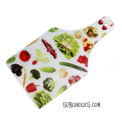 Glass Sublimation Cutting Board 7.5" x 14" Wine Bottle Shape - Textured Surface - Image 2