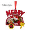 Metal Trailer Merry Christmas Sublimation Ornament - Image 2