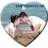 Ceramic Sublimation Ornament Double Sided - Heart - Image 2