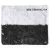 Storage Pouch / Cosmetic Bag - Sequined Mermaid for Sublimation - Black & White (14 CM x 12 CM)
