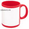 11 oz Sublimation Mug - Black or Red with White Sub Patch - Image 3