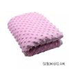 Minky Dot Baby Blanket For Sublimation - White, Blue or Pink - Image 3