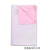 Minky Dot Baby Blanket For Sublimation - White, Blue or Pink - Image 6