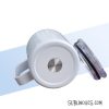 Coffee Travel Mug with Handle for Sublimation  - Stainless Steel White Finish 10 oz Seamless - Image 2