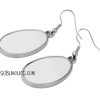 Oval Metal Sublimation Earrings - Image 3