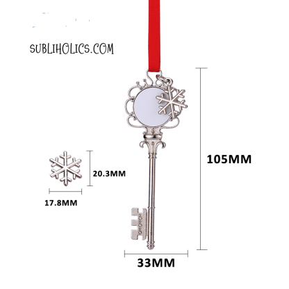 Metal Christmas Santa's Key Sublimation Ornament - Image 2