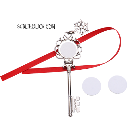 Metal Christmas Santa's Key Sublimation Ornament - Image 3