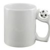11 oz Sublimation Mug - Spinner Handle with Soccer Ball - Image 3