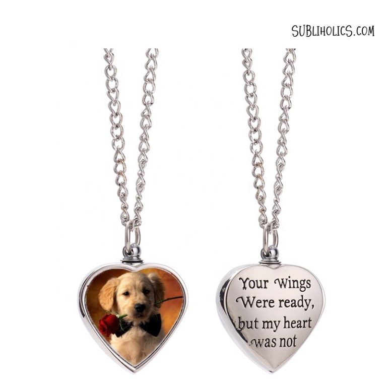 Cremation Memorial Keepsake Ash Urn Necklace Pendant for Sublimation