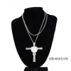 Cross Necklace Pendant with Cubic Zirconia for Sublimation - Image 4