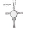 Cross Necklace Pendant with Cubic Zirconia for Sublimation