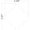 Aluminum Sublimation Ornament Double Sided - Arabesque - Image 2