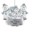Snowman Family - 3 Dimensional Resin Ornaments